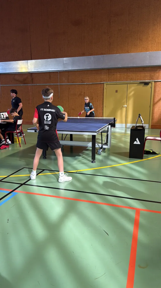Geoffroy Capon en plein match pendant le tournoi